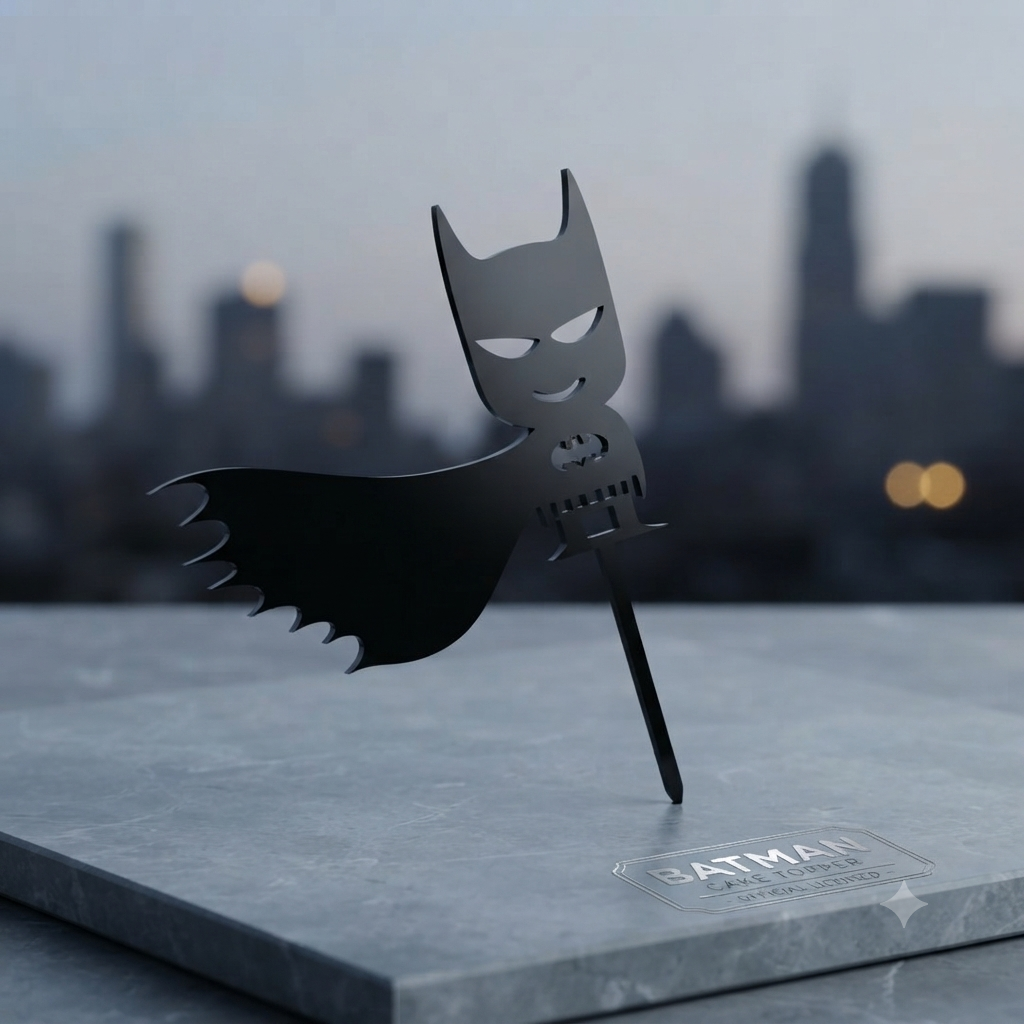 Superhero Bat Theme Cake Topper