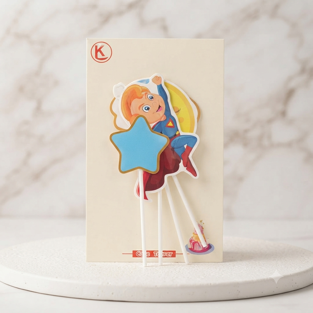 Superhero Boy Cake Topper Set