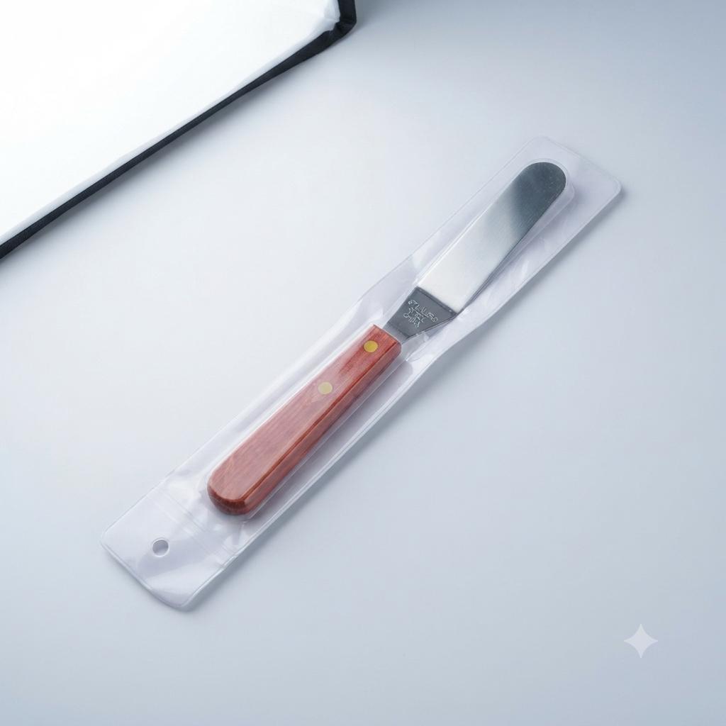 Professional Stainless Steel Offset Spatula with Wooden Handle for Cake Decorating
