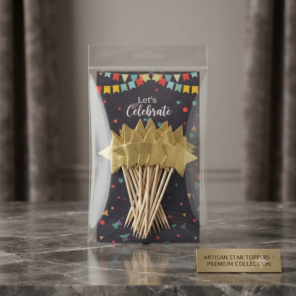 Gold Foil Star Cupcake