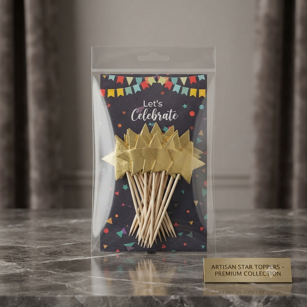 Gold Foil Star Cupcake