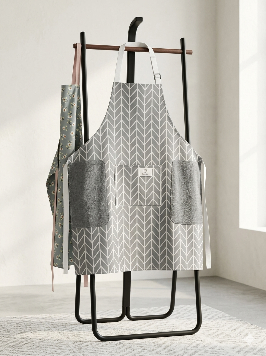 Grey Chevron Utility Apron