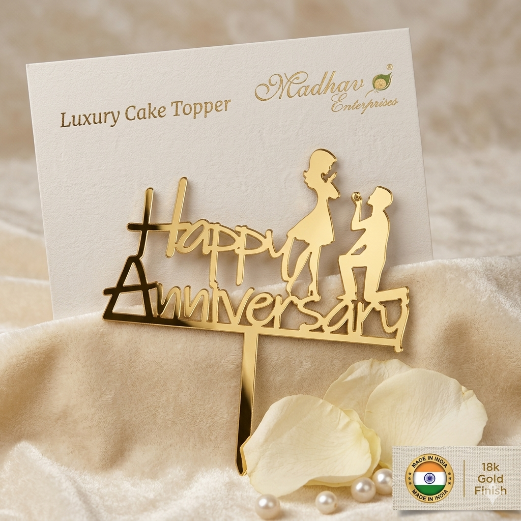 Happy Anniversary Proposal Acrylic Cake Topper
