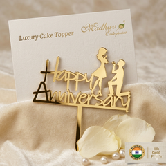 Happy Anniversary Proposal Acrylic Cake Topper