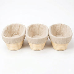 Oval Bread Proofing Basket with Linen Liner | Baking Cart