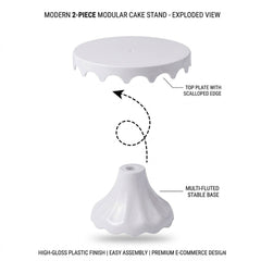 Ivory Bento Cake and Cupcake Stand | Baking Cart