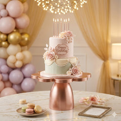 Rose Gold Floral Dessert & Cake Stand | Baking Cart