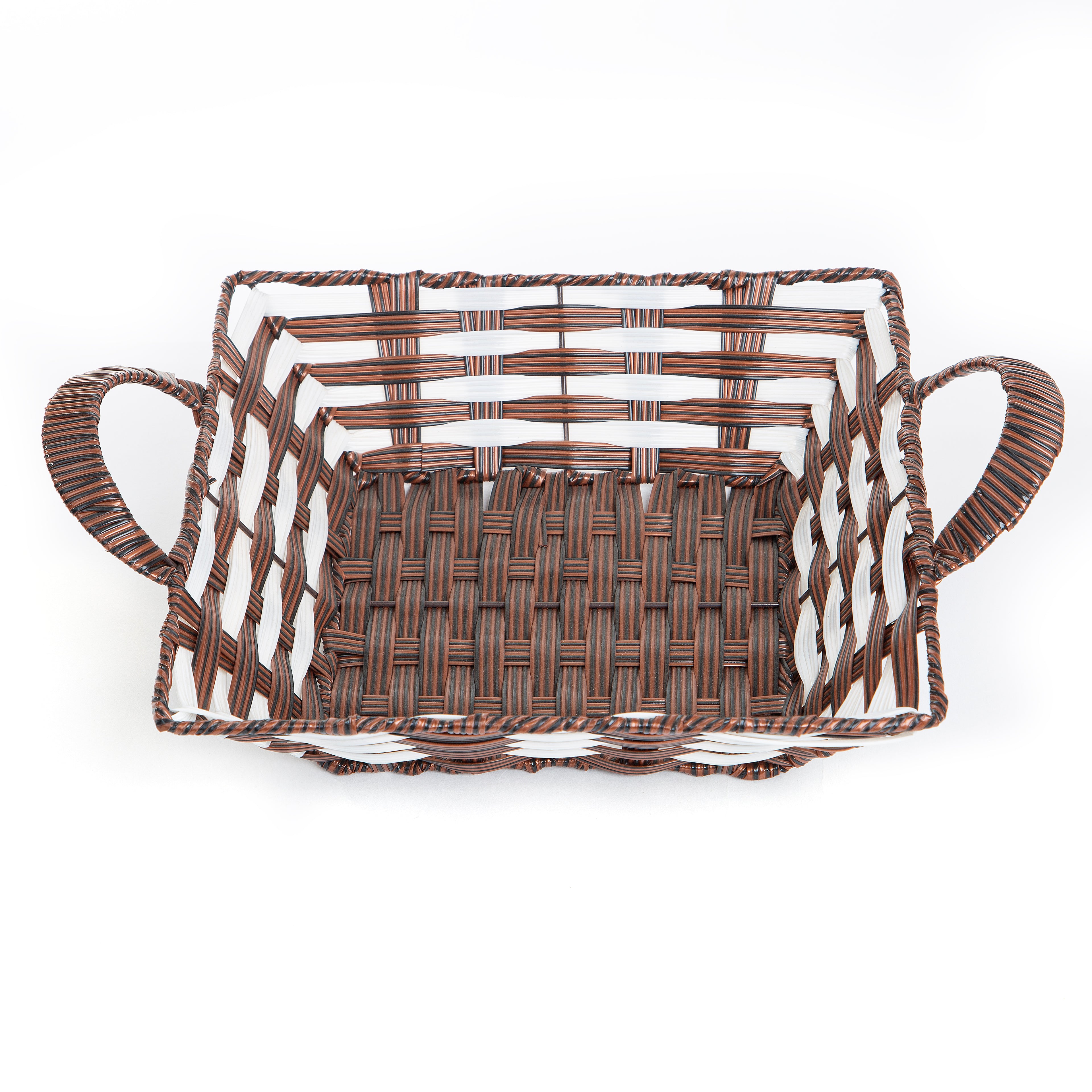Premium Rectangular Handwoven Storage & Gift Basket with Handles | Baking Cart