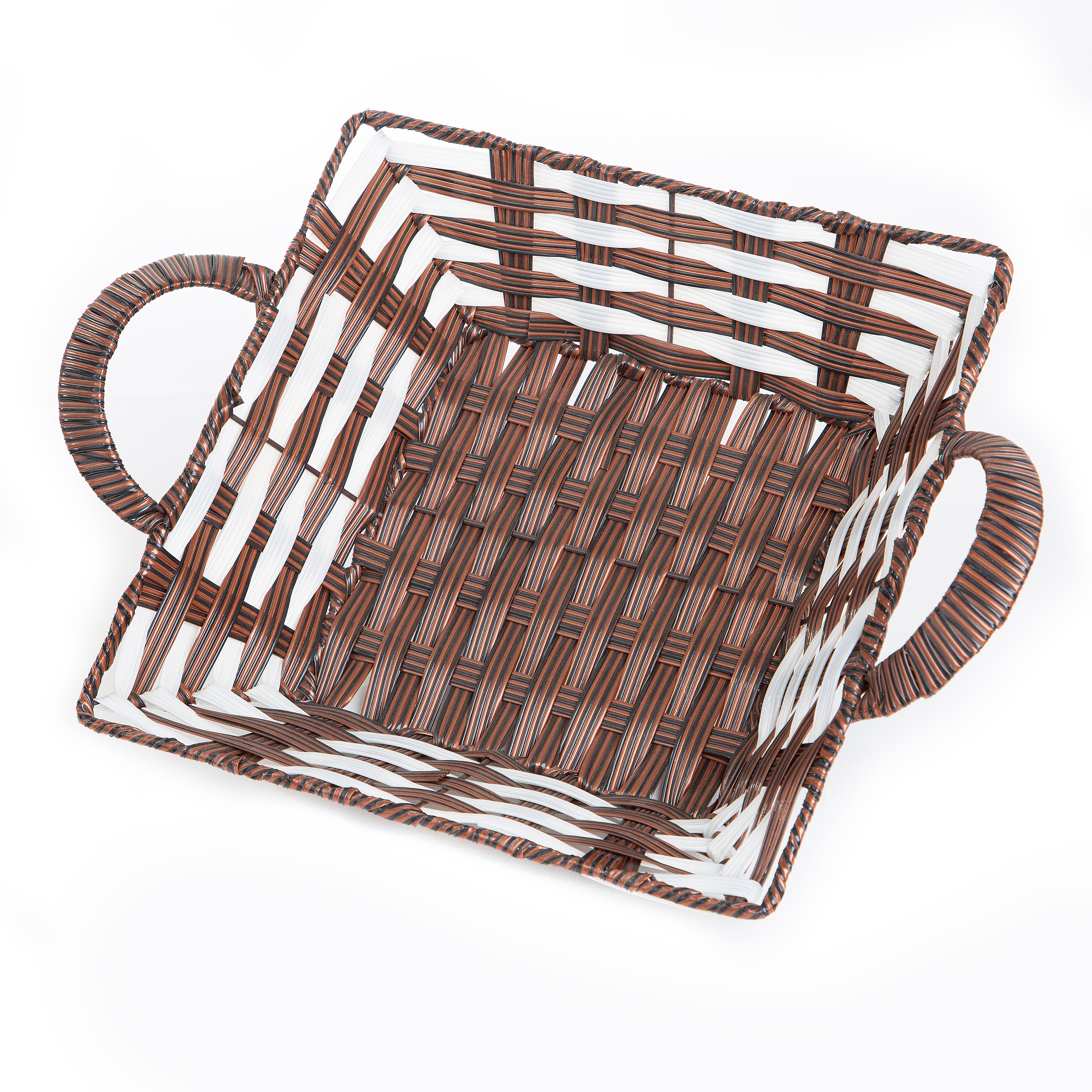 Premium Rectangular Handwoven Storage & Gift Basket with Handles | Baking Cart