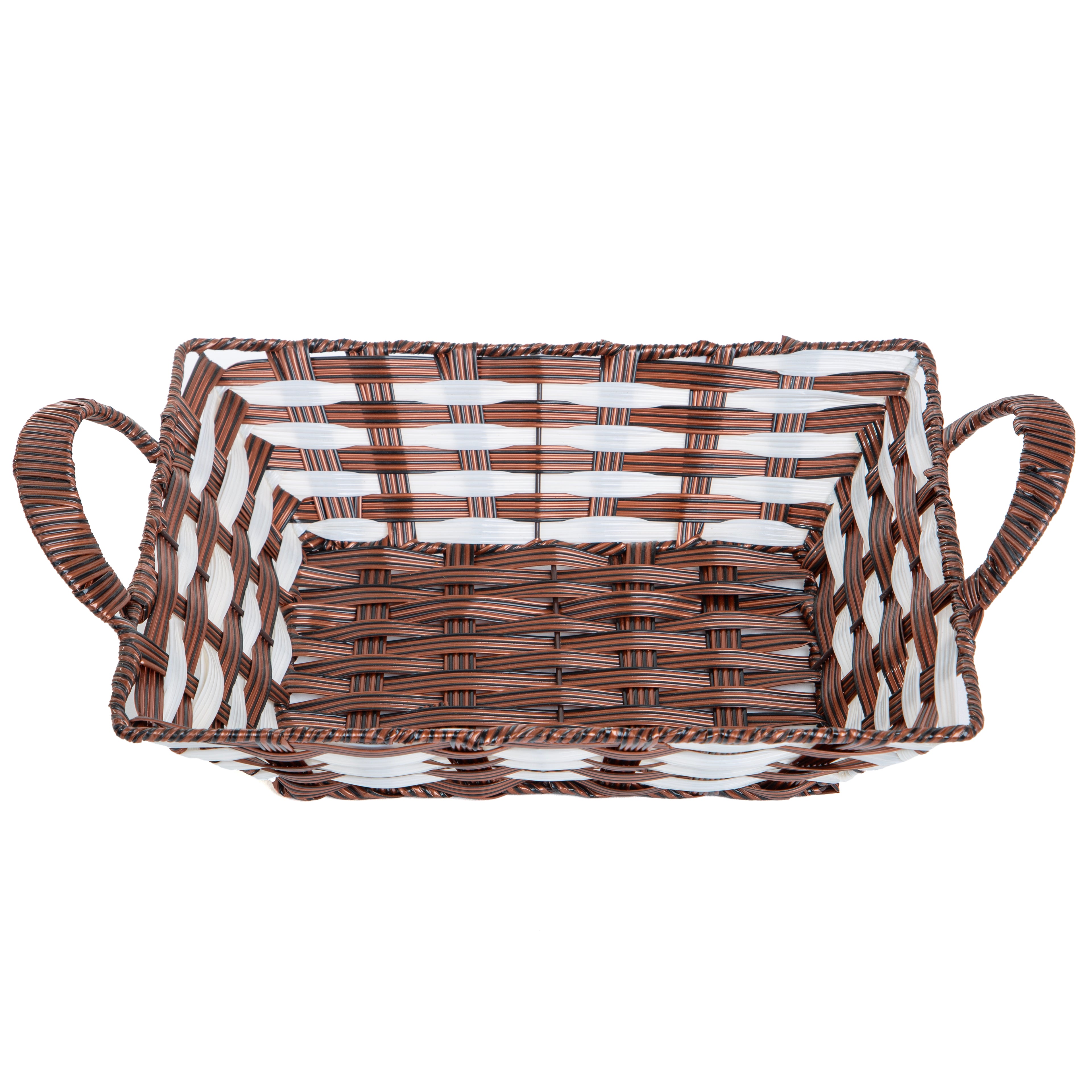 Classic Rectangular Handwoven Utility Basket with Dual Handles | Baking Cart