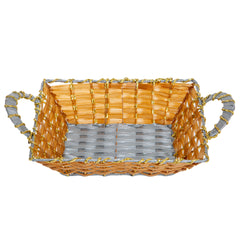 Handwoven Gift Basket with Handles | Decorative Hamper Basket | Baking Cart