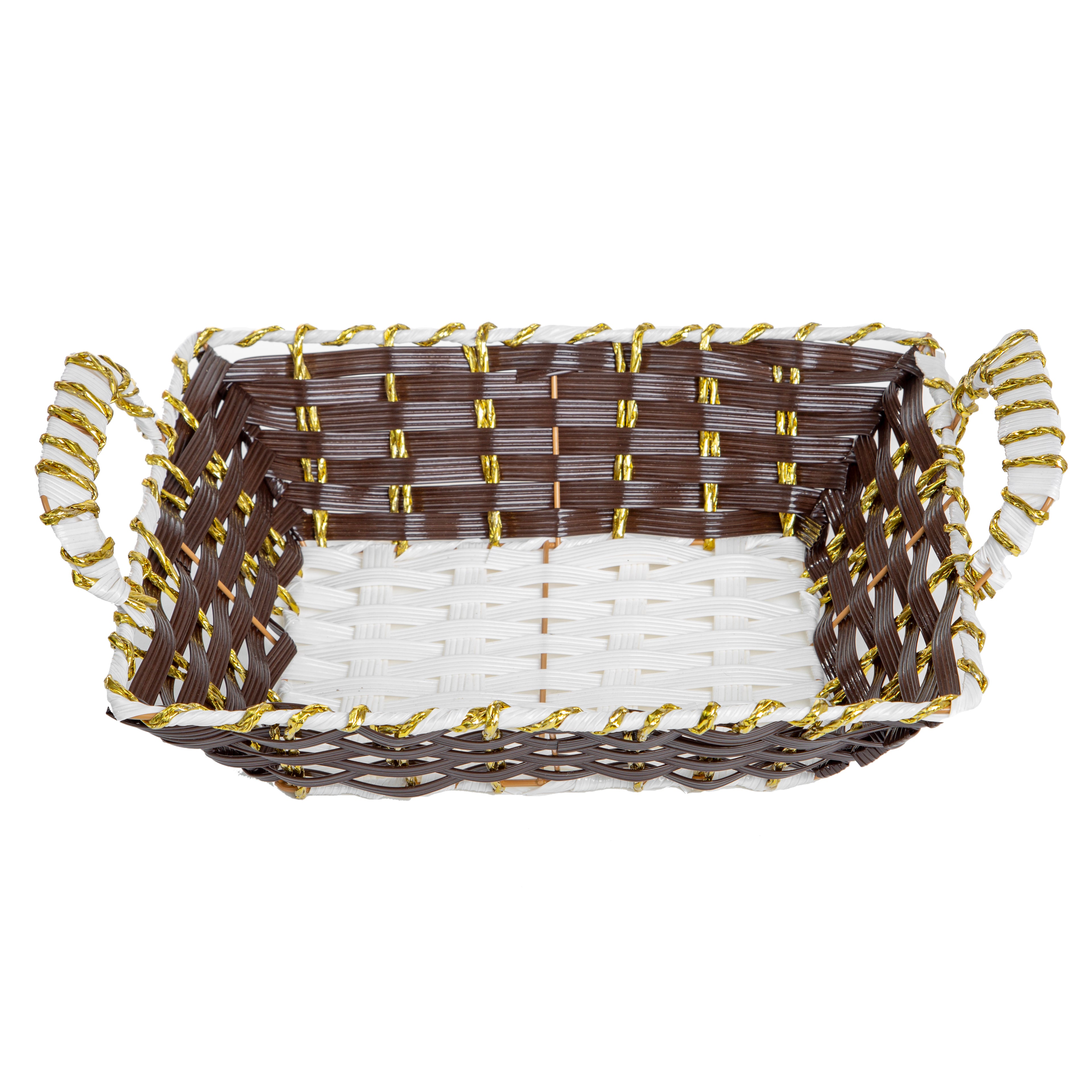 Handwoven Hamper Basket with Handles | Decorative Gift Basket | Baking Cart