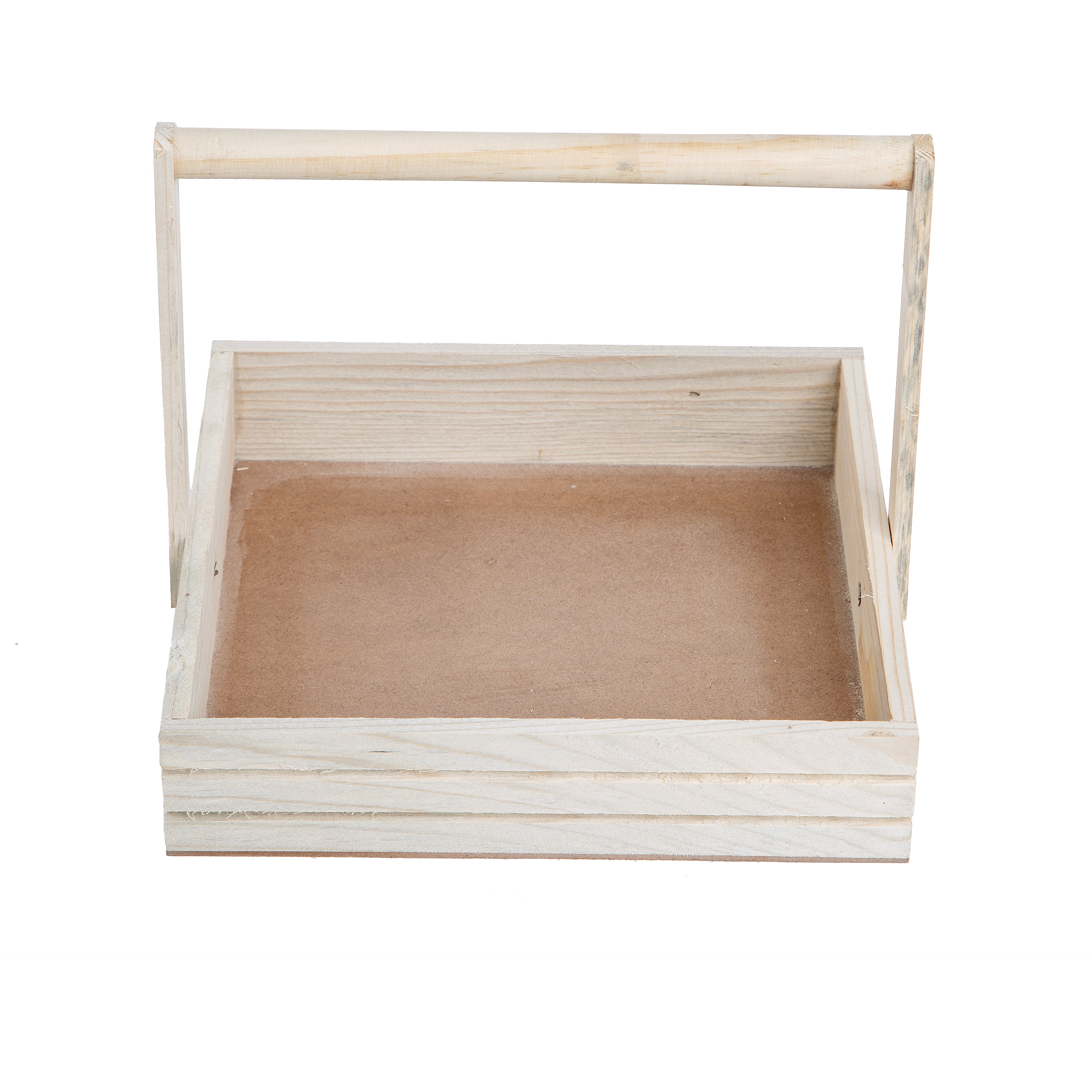 Handcrafted Wooden Utility Storage Tray with Handle | Hamper Basket | Baking Cart