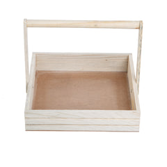 Handcrafted Wooden Utility Storage Tray with Handle | Hamper Basket | Baking Cart