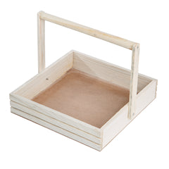 Handcrafted Wooden Utility Storage Tray with Handle | Hamper Basket | Baking Cart