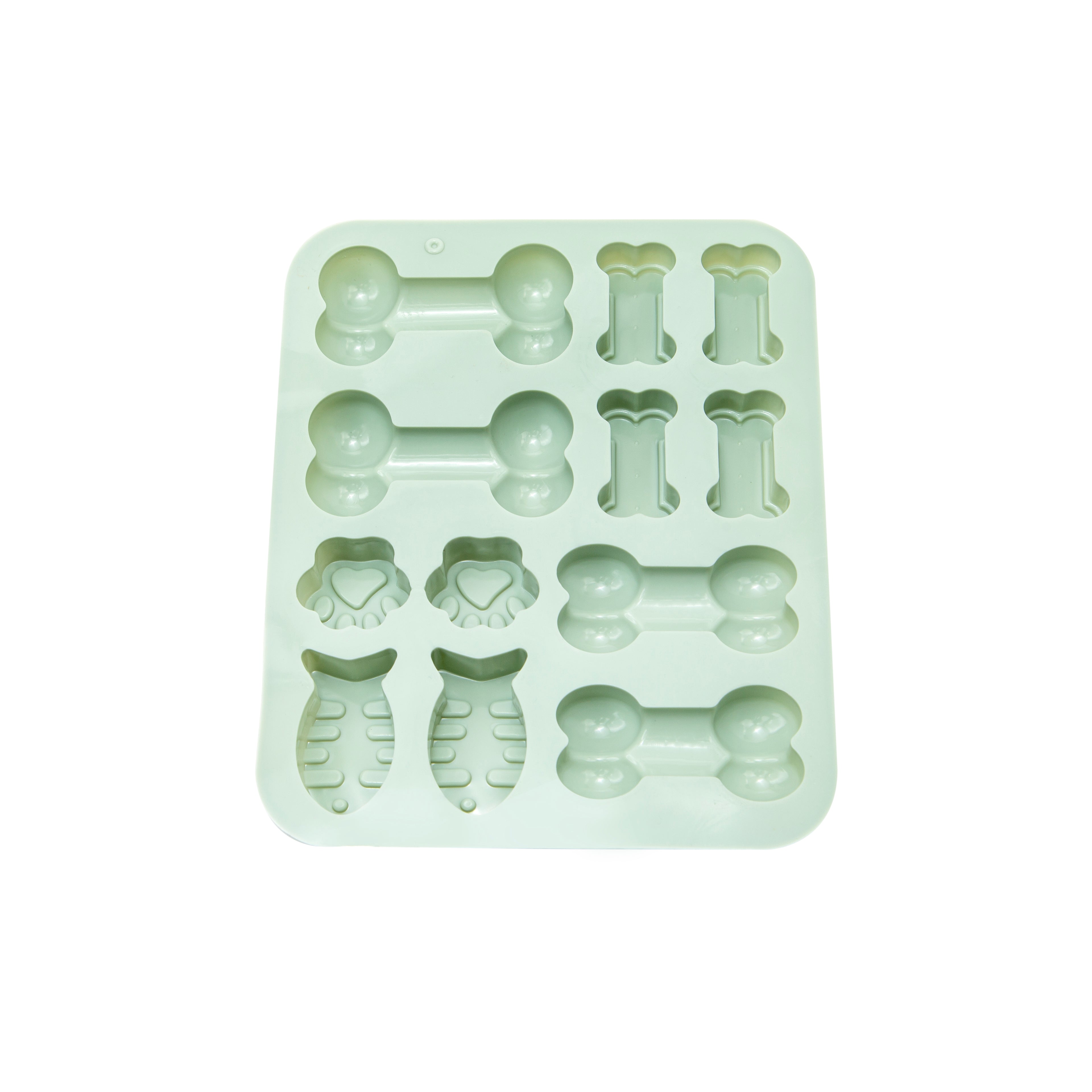 Pet-Themed Silicone Chocolate Mold – Bone, Paw & Fish Shape Candy Mold | 12 Cavity DIY Baking Mold