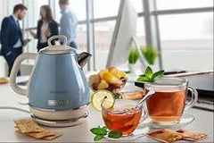 KETTLE Ariete 2869 Vintage Electric Kettle,BLUE Stainless Steel, 1.7 L, Auto Switch Off, 2000 W, Green