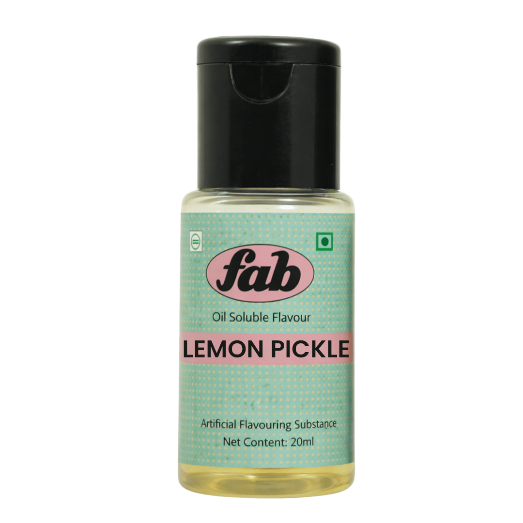 Fab Lemon Pickle Oil Soluble Essence – Tangy Indian Achaar Flavour for Savoury Creations