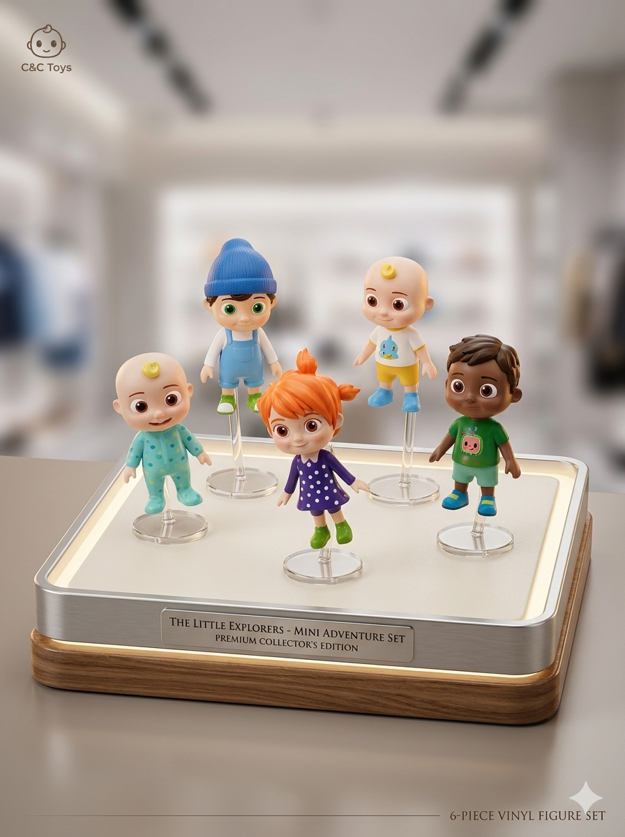 Little Explorers Kids Character Cake Topper Set (5-Piece)