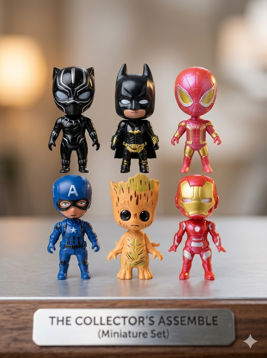Superhero Mini Figure Set (6 Pieces)