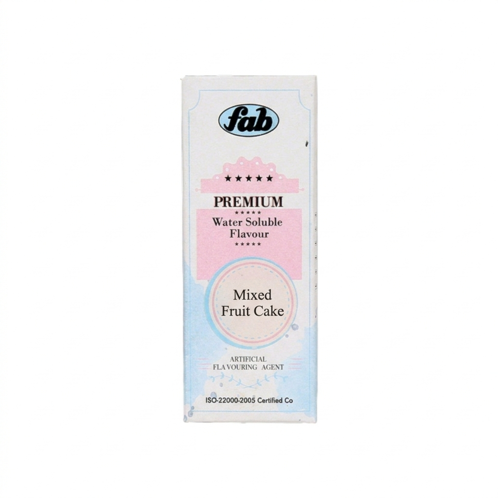 Fab Mix Fruit Cake Flavour | Premium Water Soluble Essence for Baking & Desserts