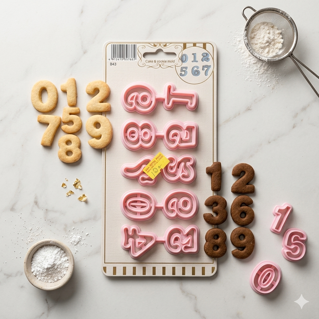 Number Plastic Cookie Cutter Set