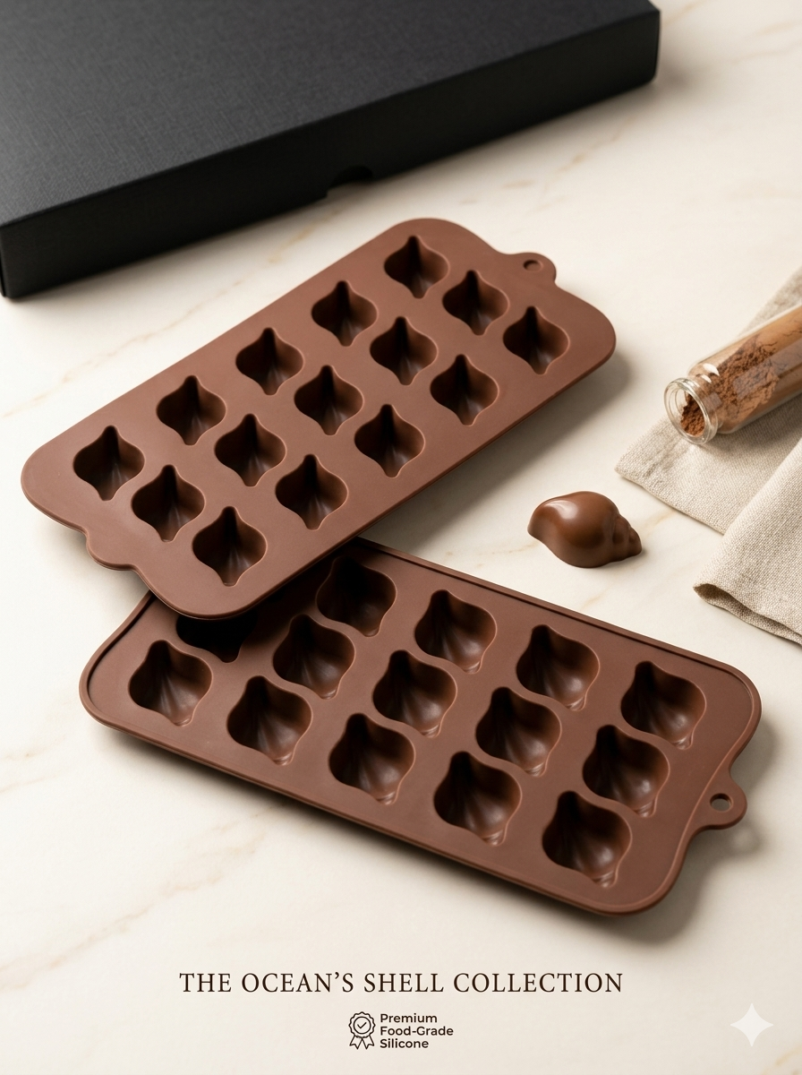 Premium Silicone Ocean Shell Chocolate Mold Tray