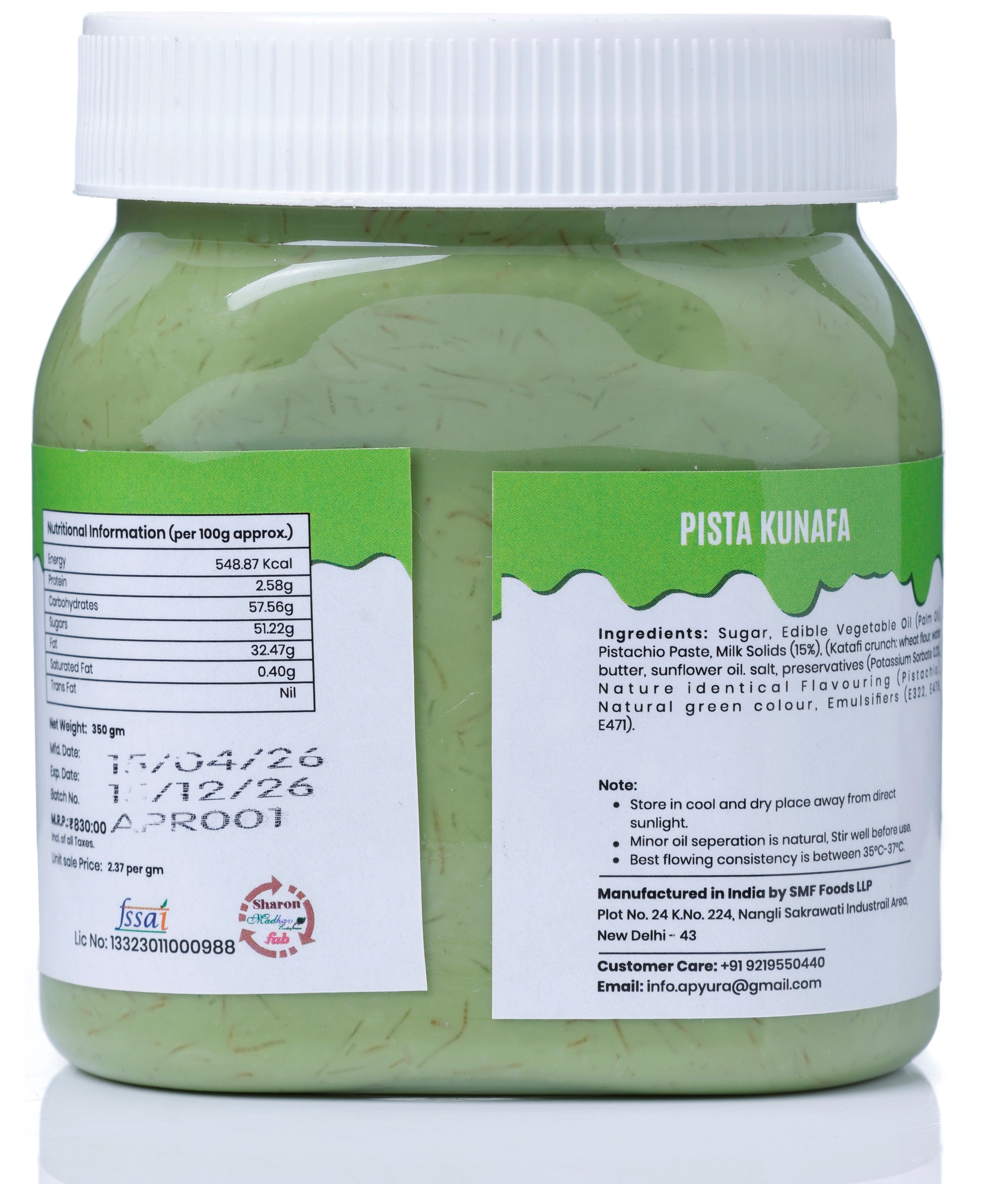 Apyura Pista Kunafa Spread filling | Baking Cart