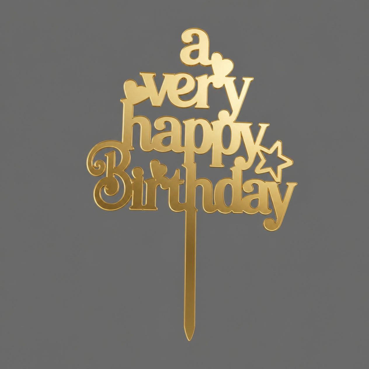 A Very Happy Acrylic Cake Topper