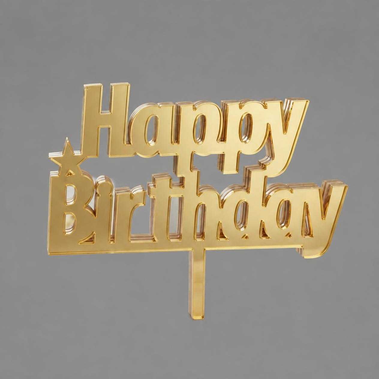 Thick Layer Acrylic Cake Topper