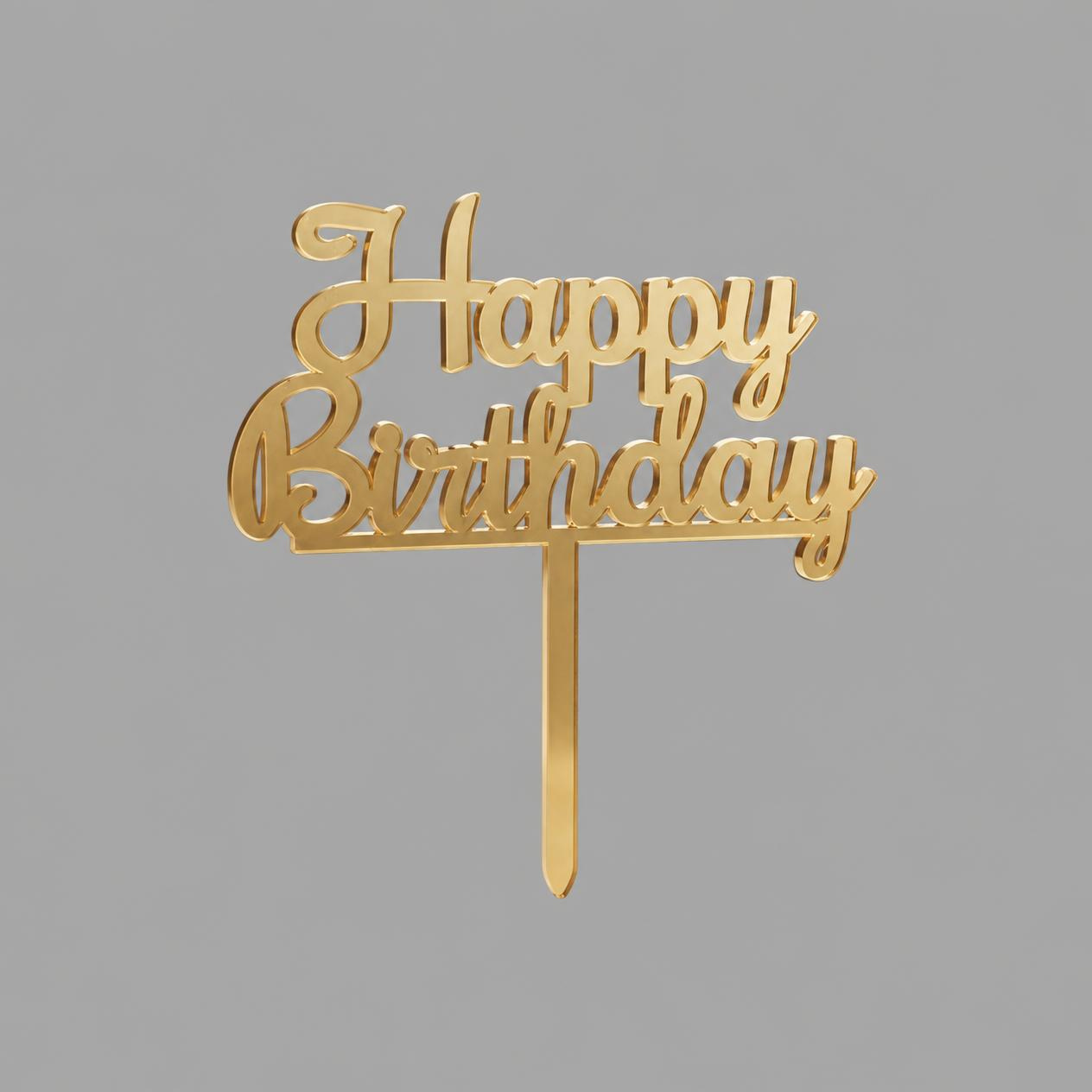 Classic Script Acrylic Cake Topper
