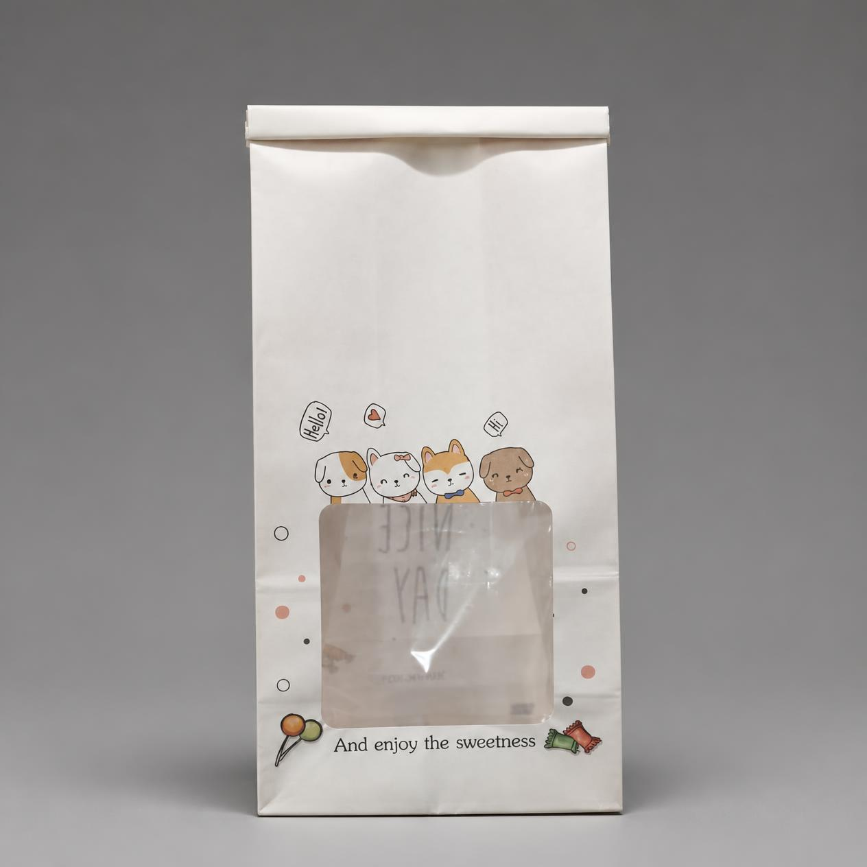Nice Day Printed Paper Gift Bag with Window – Candy & Treat Packaging Bag