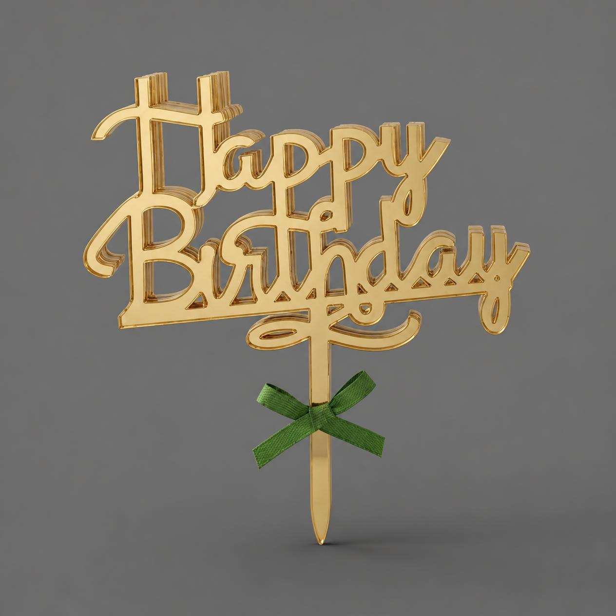 Premium Layered Script Acrylic Cake Topper