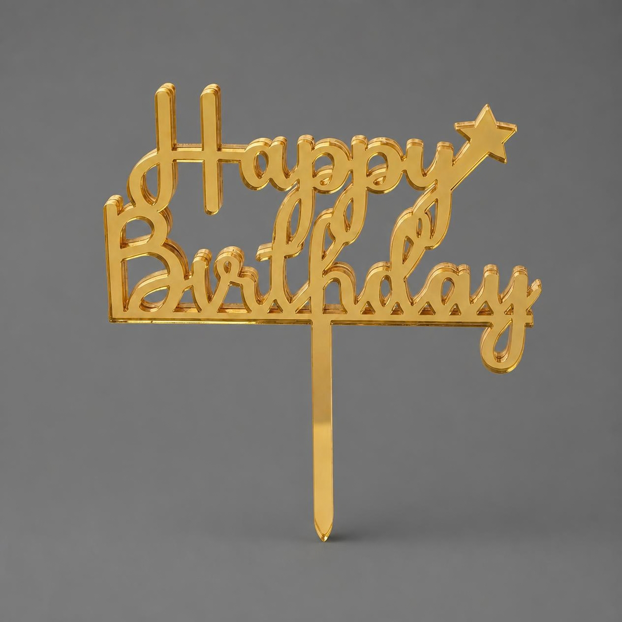 Shooting Star Acrylic Cake Topper