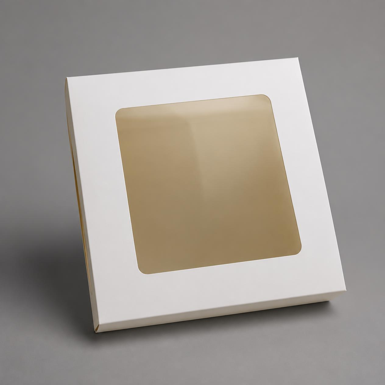 Premium Window Cake Box 8 × 8 × 5 Inch – Pack of 12