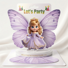 Purple Princess Butterfly Cake Topper