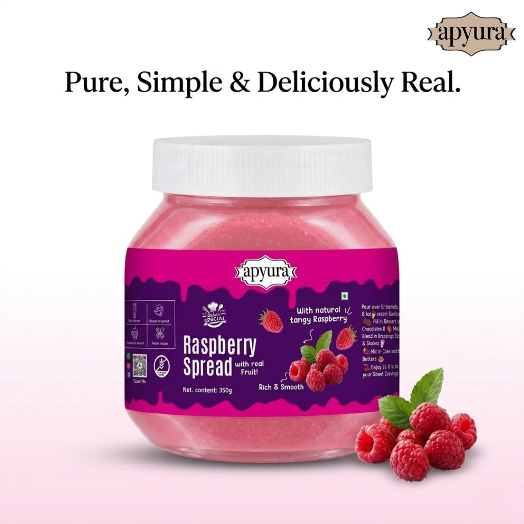 Apyura Raspberry Spread & Filling –| Tangy & Sweet Berry Flavour for Cakes, Desserts & Beverages