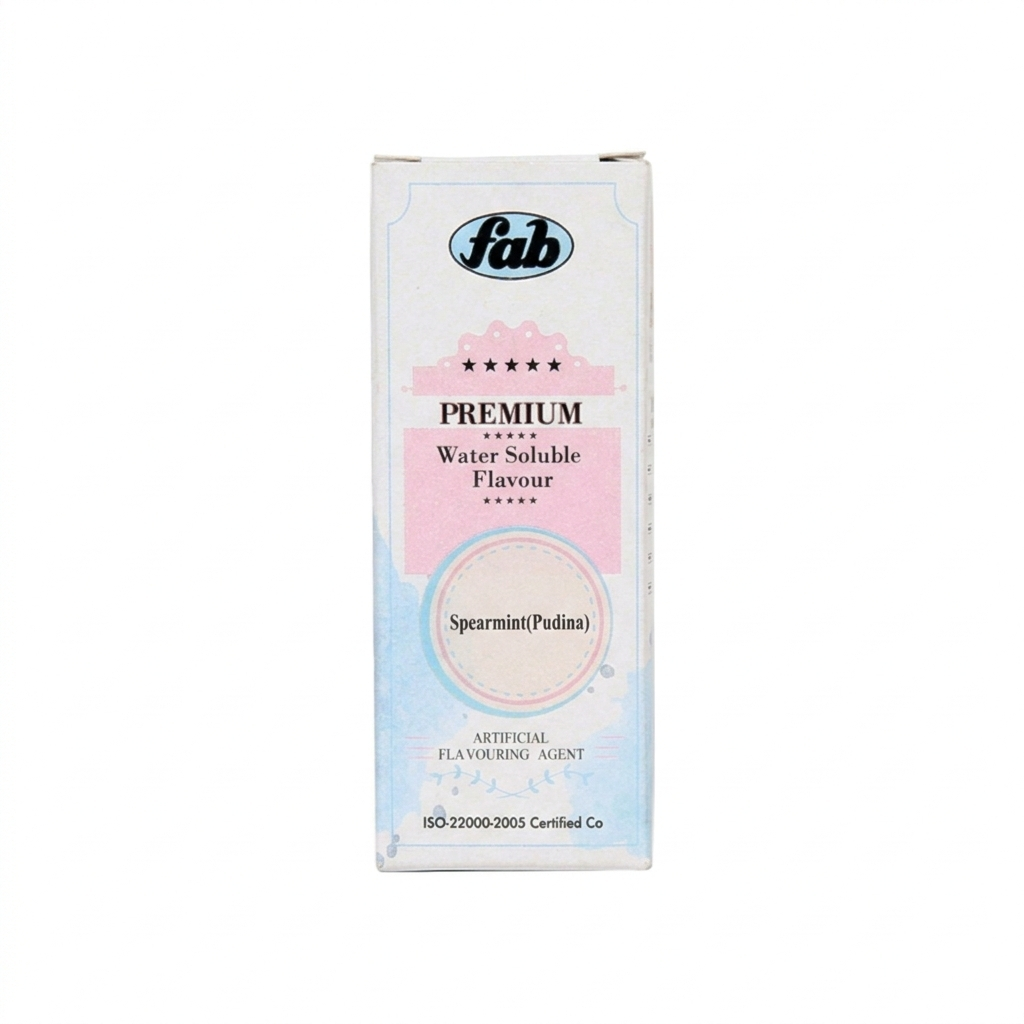 Fab Spearmint (Pudina) Water Soluble Essence (WS) – Cool & Refreshing Minty Flavour for Beverages, Bakery & Confectionery