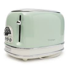 TOASTER Ariete 155 Vintage 2 Slice Toaster With 6 Toasting Levels GREEN