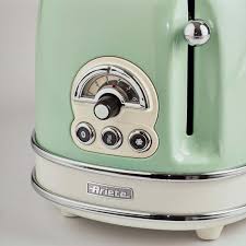 TOASTER Ariete 155 Vintage 2 Slice Toaster With 6 Toasting Levels GREEN