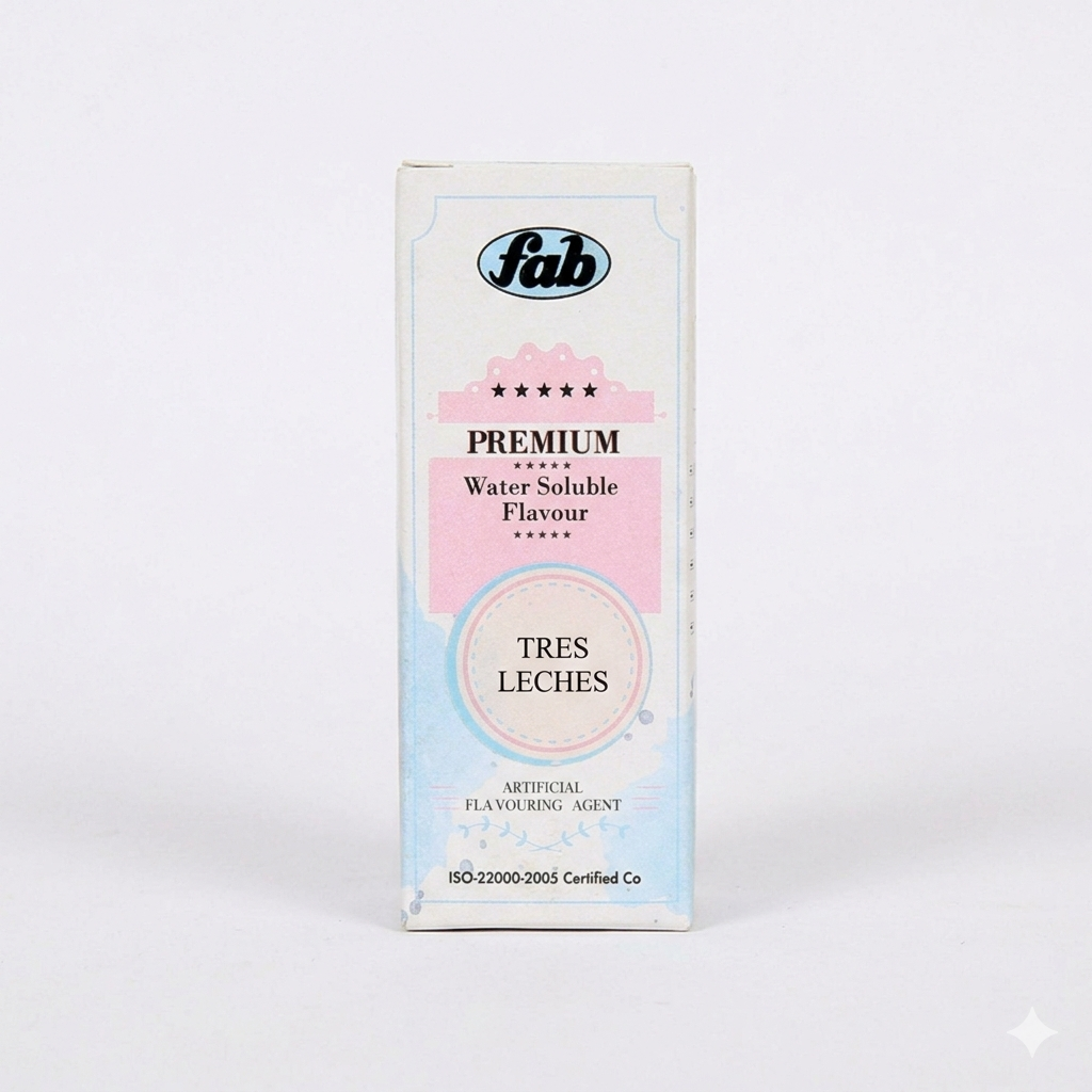 Fab Tres Leches Water Soluble Essence (WS) – Rich Milky Dessert Flavour for Cakes, Bakery & Desserts
