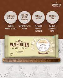 Van Houten White Chocolate Couverture (29.3% Cocoa) - 1 Kg