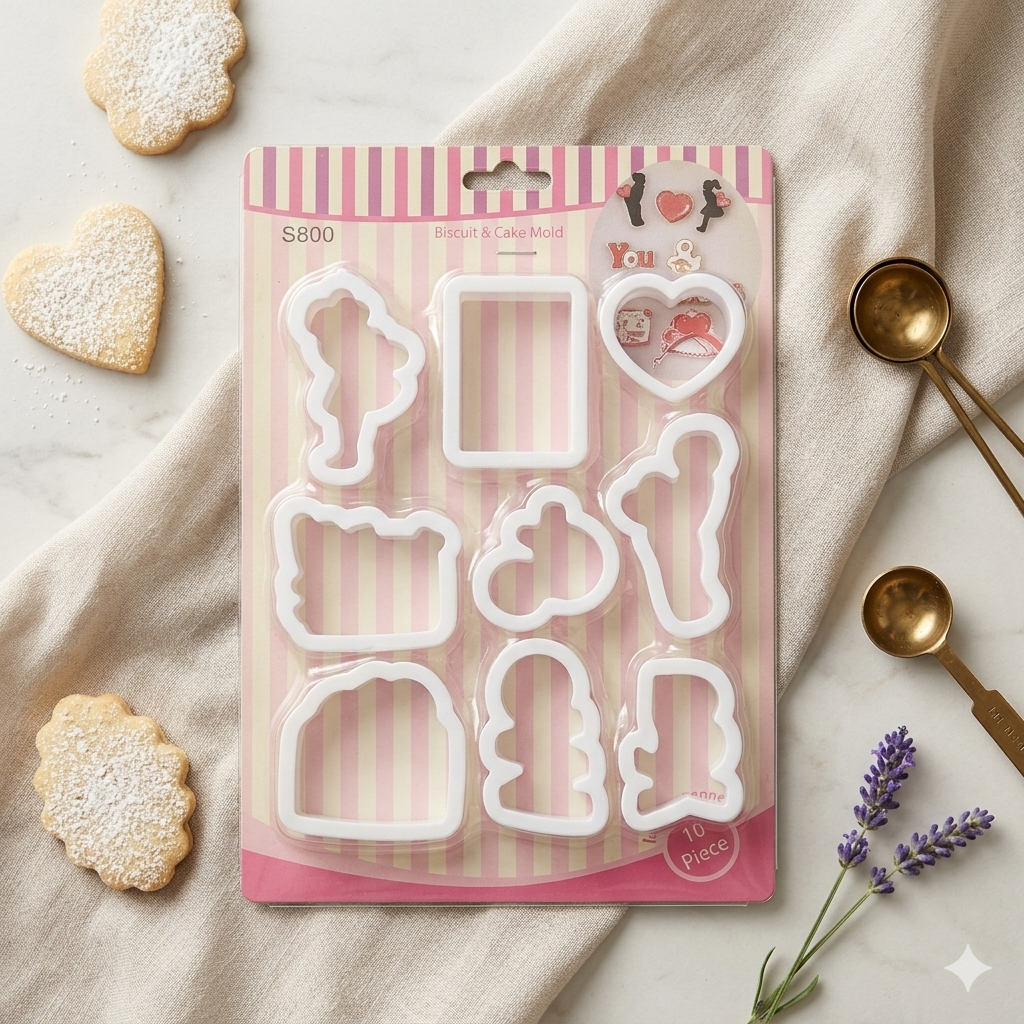 Wedding Theme Plastic Cutter Set (10 Piece)