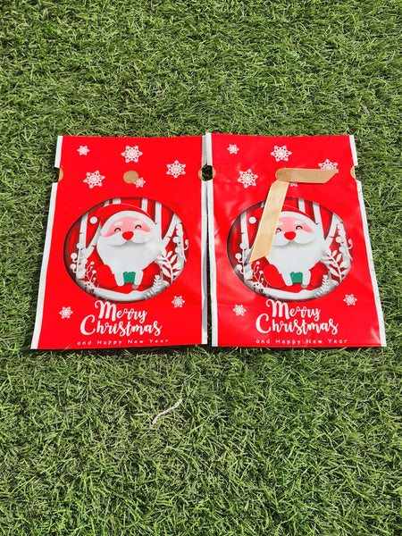 CHRISTMAS LOAF BAGS WITH ATTACHED DRAWSTRINGS (1 PACK = 50 BAGS) STYLE - 1