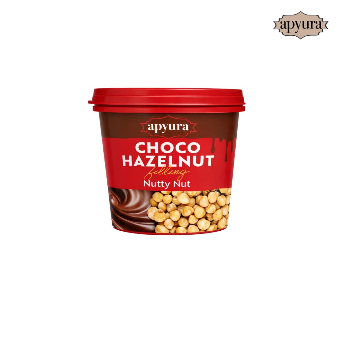 Apyura Choco Hazelnut Filling – Nutty Nut | Rich Chocolate Hazelnut Spread for Cakes, Desserts & Bakery (Creamy & Crunchy)