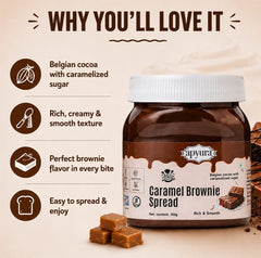 Apyura Caramel Brownie Spread & Filling | Chocolate Caramel Dessert Spread