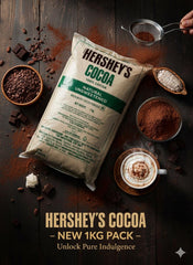 Hershey's Natural Unsweetened Cocoa Powder (Medium Fat) – 1kg | 100% Pure Cocoa for Baking & Beverages