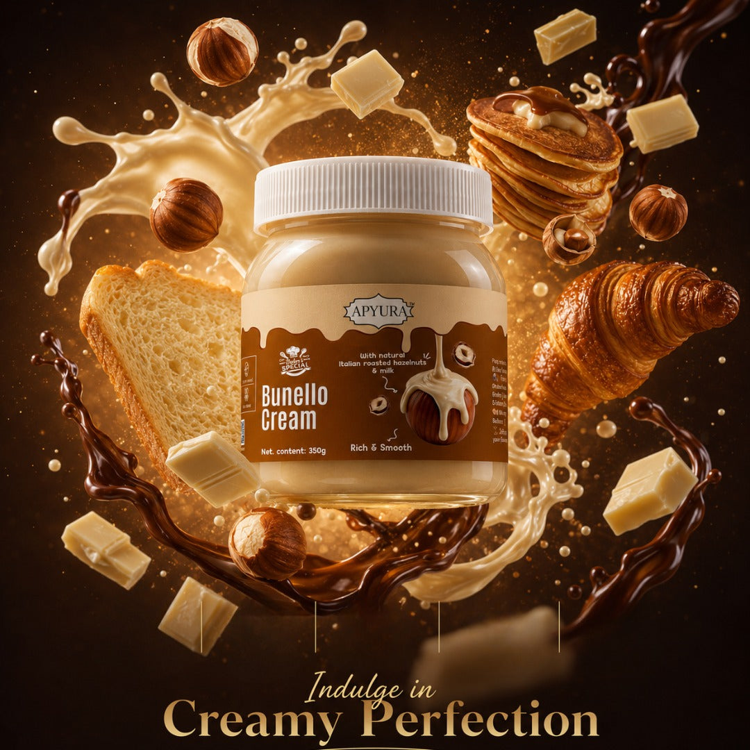 Apyura Bunello Cream Hazelnut Spread with Italian Roasted Hazelnuts & Milk