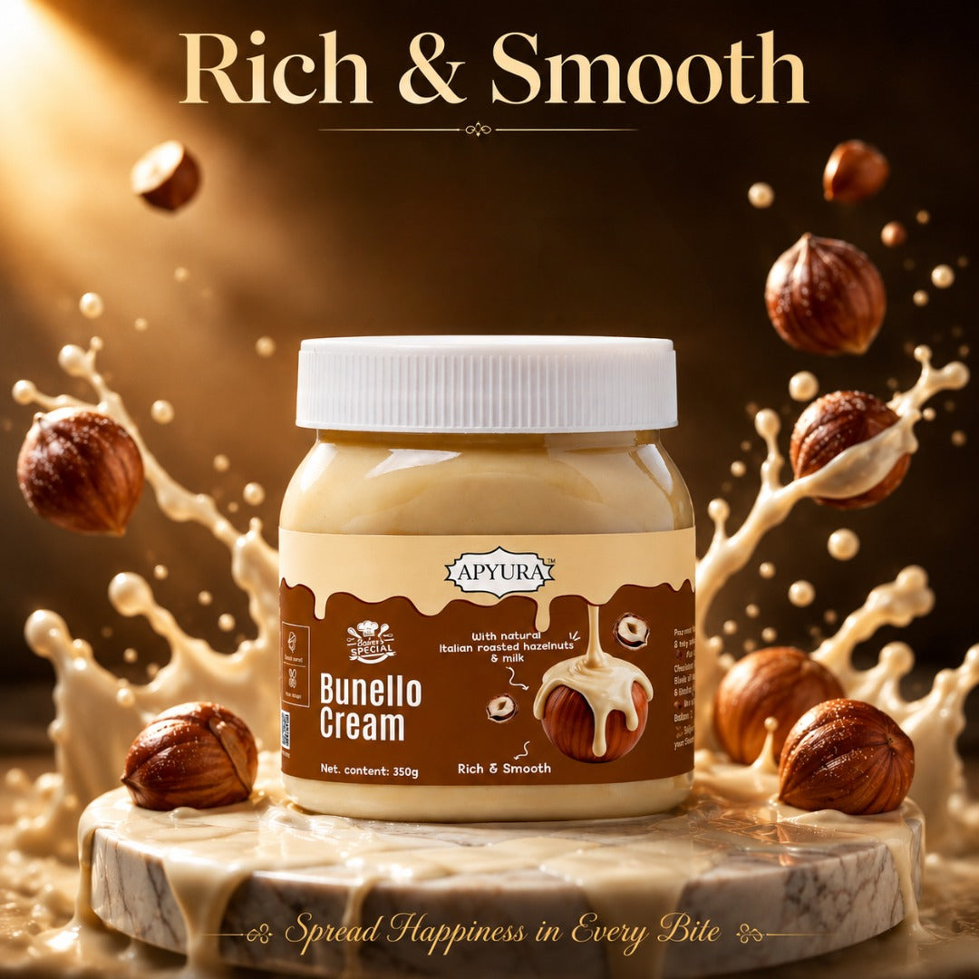 Apyura Bunello Cream Hazelnut Spread with Italian Roasted Hazelnuts & Milk