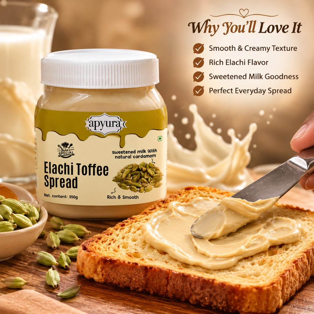 Apyura Elachi Toffee Spread – Rich & Smooth Cardamom Milk Spread